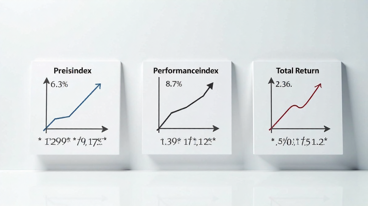 Der große Unterschied zwischen Preisindex, Performanceindex und Total Return